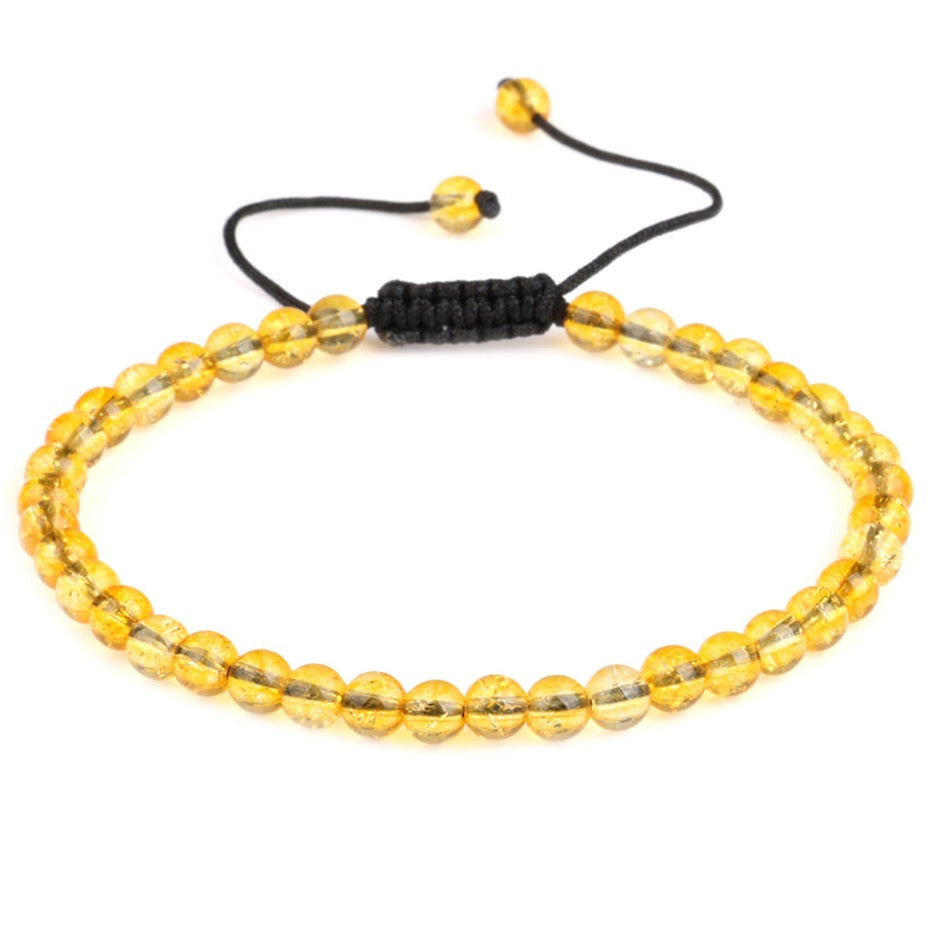 SUCCESS & WEALTH -Citrine Crystal wristlet